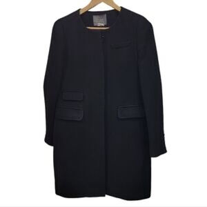 J Crew Black Double Cloth Symphony Coat Size 2